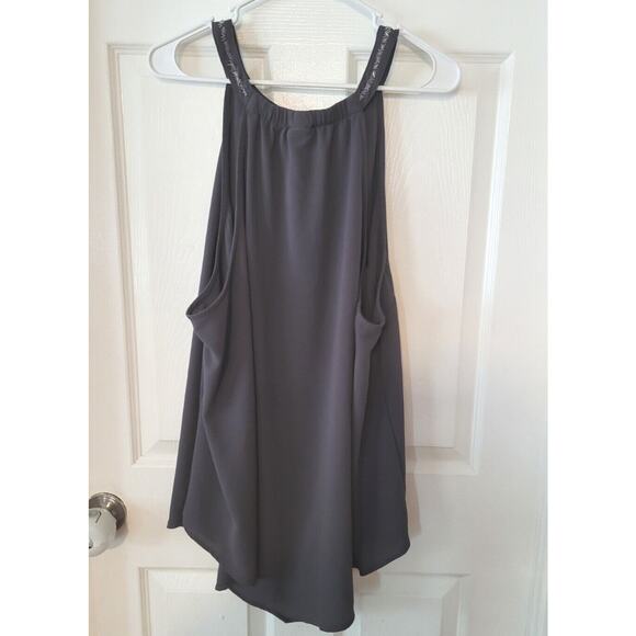 Torrid 3 Gray Beaded Neckline Tank Sleeveless Blouse Dress Formal Party - Picture 2 of 5